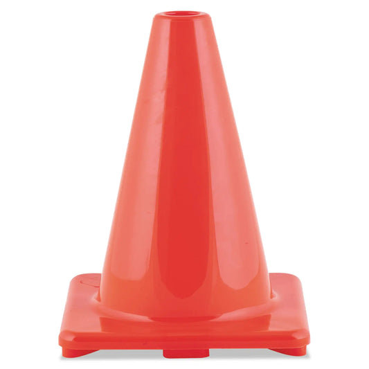 Champion Sports 6" High Visibility Flexible Vinyl Cone for Athletics and Social Distancing Orange